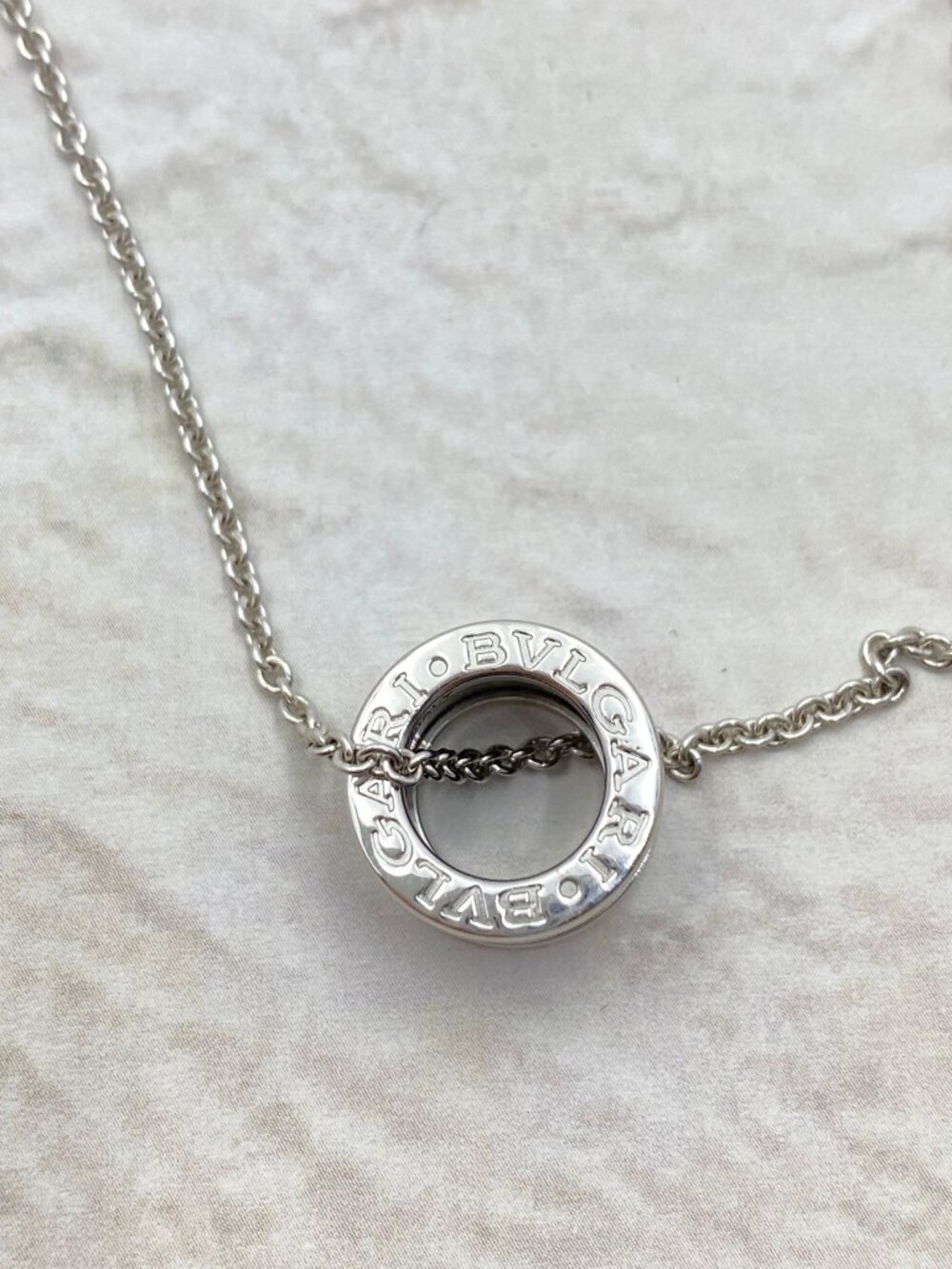 BVLGARI Save the Children Necklace Silver Black Ceramic Ref 349634